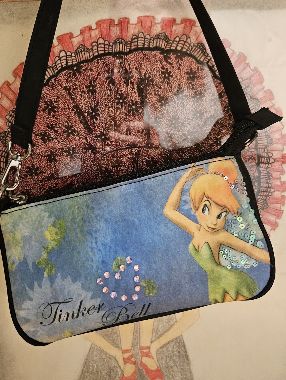 TINKERBELL HANDBAG, Disney Tinkerbell Small Purse, Vintage  Disney Handbag